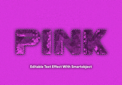 Glitch Distressed Text Effect with Pixelated Typography