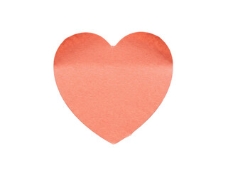Fototapeta premium oral pink watercolor heart shape isolated on transparent background for love and romantic design