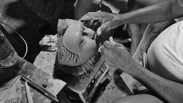 The Artisan's Touch: Sculpting a Clay Idol.