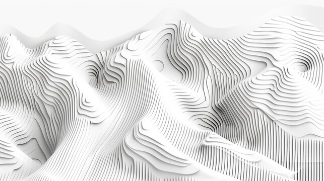 Abstract terrain lines forming smooth flowing pattern, modern look.