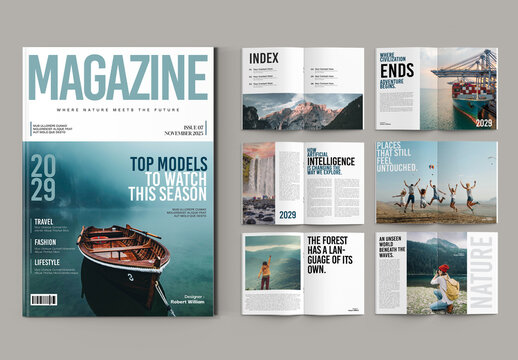 Clean Natural Magazine Template