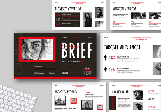 Creative Brief Campaign Presentation Template Layout