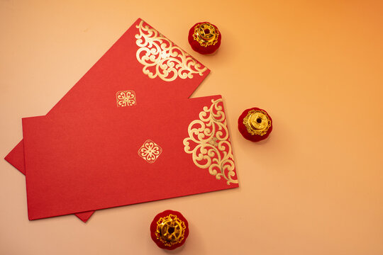 Festive elements with oriental inspiration typical of the Chinese New Year
