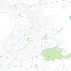 Naklejka premium Minimal vector city map of Nicosia with streets, districts and road network