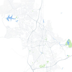 Fototapeta premium Minimal vector city map of Windhoek with streets, districts and road network