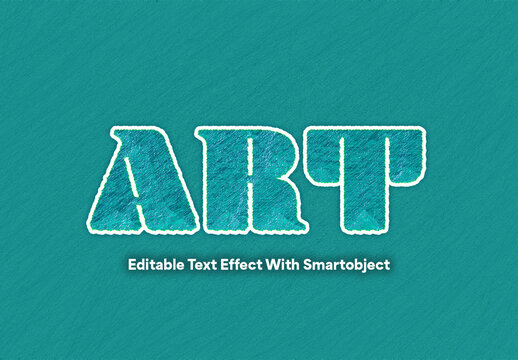 Rough Sketch Text Effect with Chalk Style Texture