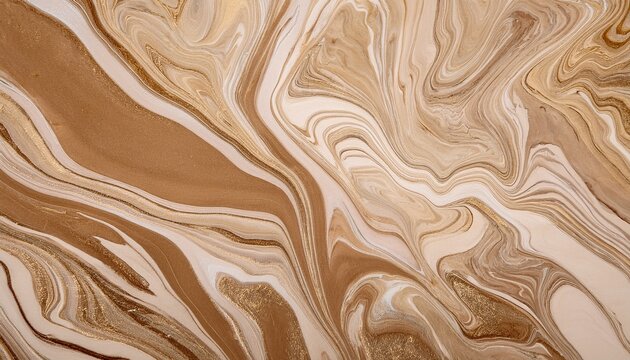 Beige Brown Marbled Paper With Marble Texture Background
