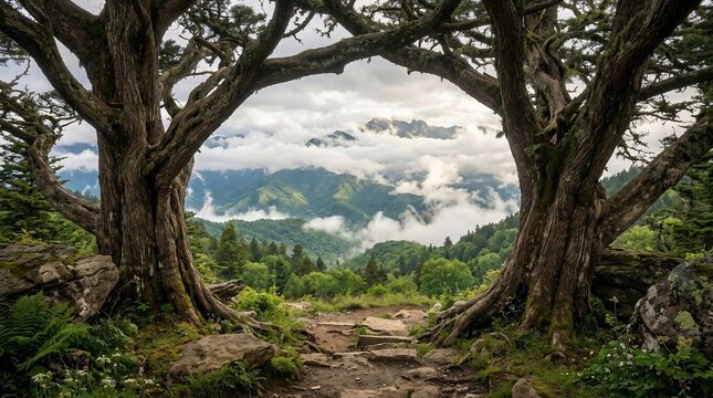 Mountain forest gateway