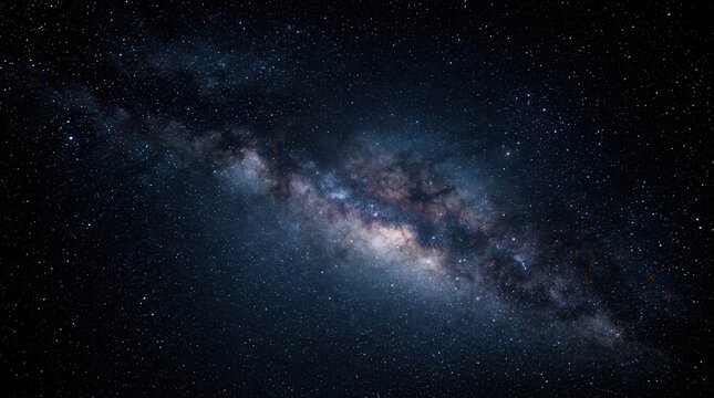 Dark night texture featuring sparkling celestial stars and the milky way