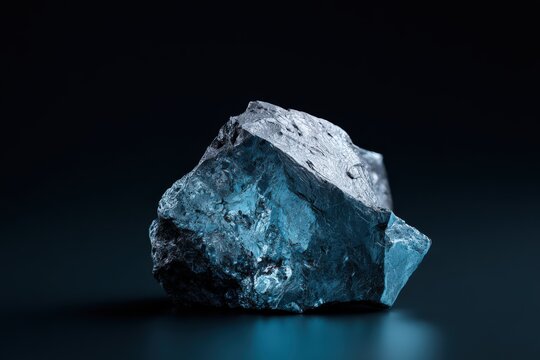 Osmium Metal Specimen with Blue Gray Crystalline Structure