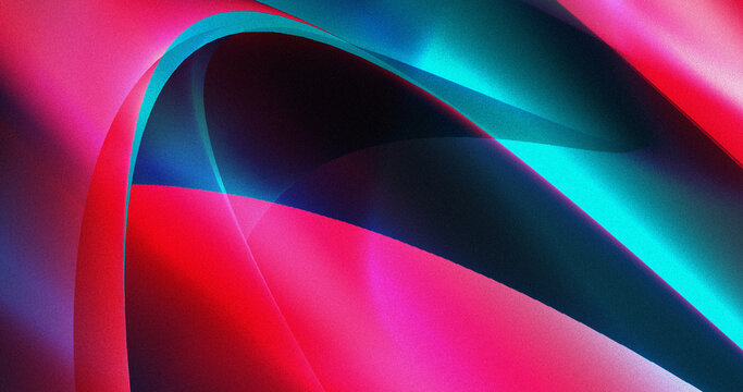Abstract wave background, vibrant red blue gradient, modern art