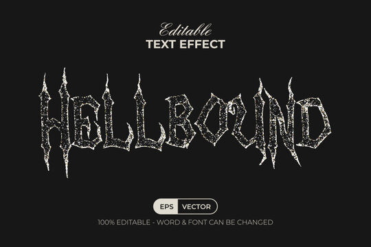 Editable Gothic Grunge Brush Text Effect Distressed Texture Style
