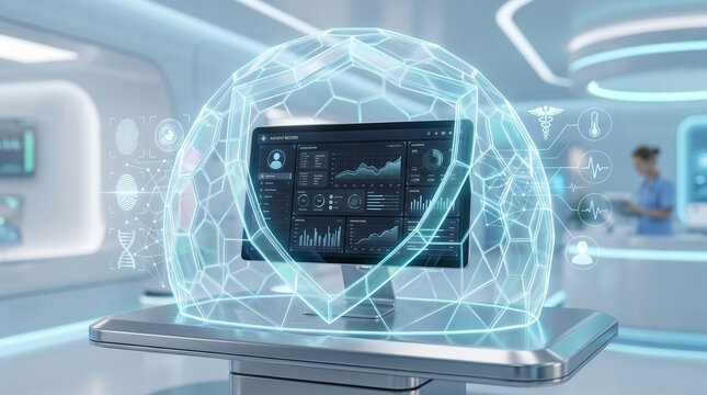 Digital health records and medical data protected by security dome