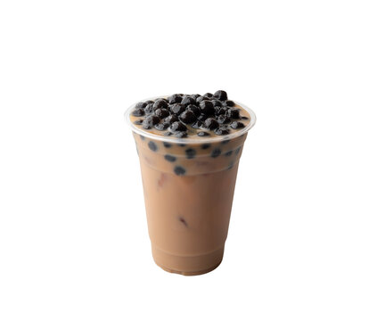 Iced Iced Chocolate Mocha Frappe with Whipped Cream and Syrup Drizzle Isolated