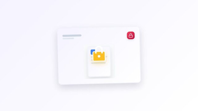 Smart contract blockchain concept clean looping corporate animation