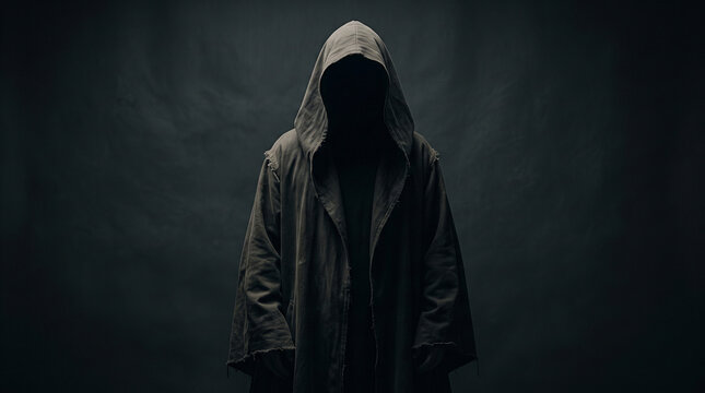 Halloween, grim reaper, hooded figure, faceless figure, dark figure, mysterious figure, black robe, hooded robe, tattered robe, dark cloak, black cloak, scary costume