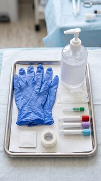 Medical Phlebotomy Kit with Gloves and Blood Collection Tubes