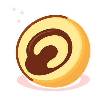 Mini roll cake illustration design