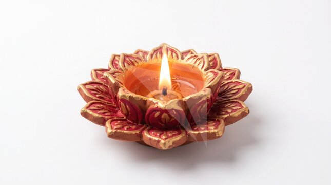 burning candle in the form of heart