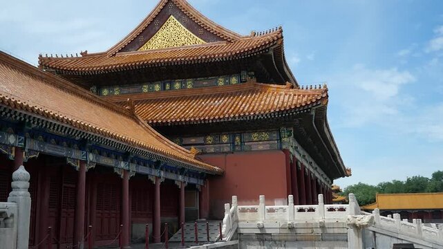 Traditional Imperial Architecture Inside the Forbidden City in Beijing, China