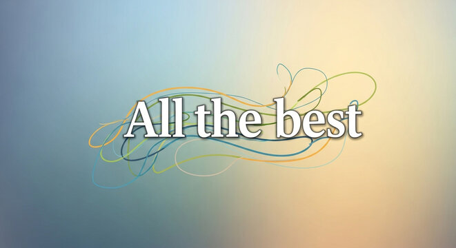 All the best text background lettering typography design card element wish greeting template