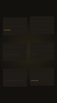 Vertical mobile background amber waveform spike seamless loop