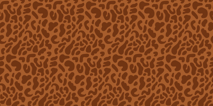 Dense warm brown animal print texture with tiny irregular markings and rich natural fur appearance, ideal for fashion and textile applications. Vector illustration