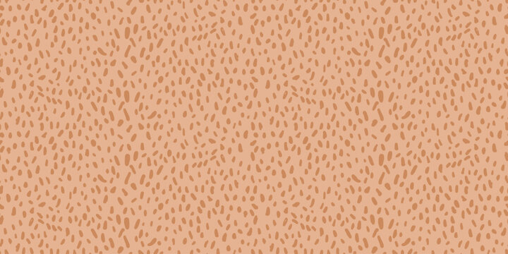 Soft beige animal-inspired texture with fine scattered brown spots and subtle organic fur pattern for elegant textile design. Vector illustration