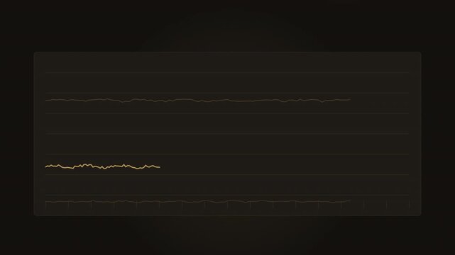 Amber waveform failure spike over dark dashboard seamless loop