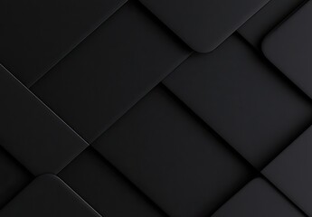 Naklejka premium Abstract, dark, textured surface with overlapping, rounded rectangular panels