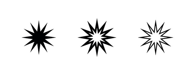 Obraz premium Sparkle Starburst Icon Set for Promotion and Celebration