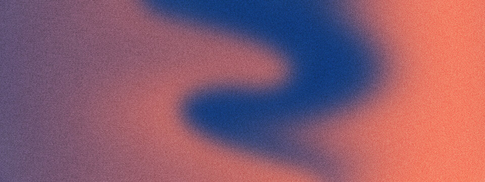 Colorful red and blue sunrise gradient noisy grain background texture