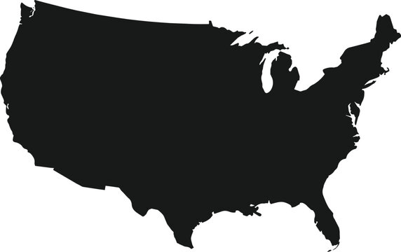 United States Map USA America Geography Silhouette Icon