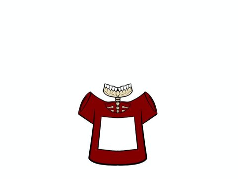 vector illustration of a red and white badge
