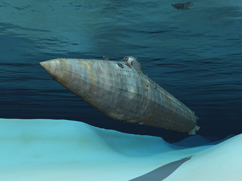 Unterseeboot aus dem Amerikanischen B&uuml;rgerkrieg