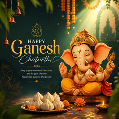 Lord Ganesha Background for Ganesh Chaturthi Greetings