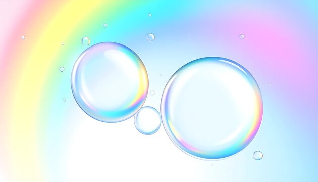 Abstract geometric circles with vibrant rainbow gradient colors.