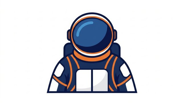 Sci-Fi - Cartoon astronaut vector illustration with helmet and suit