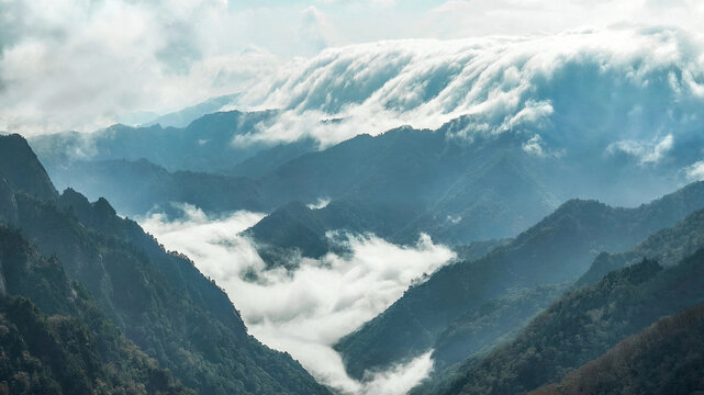 Sea of Clouds Over Mount Taibai, Baoji, Shaanxi, China