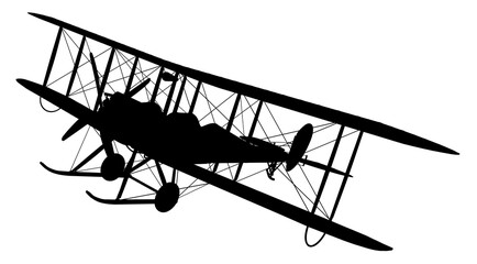 Silhouette mit einem Britischen Aufklärungsflugzeug aus dem Ersten Weltkrieg © Michael Rosskothen