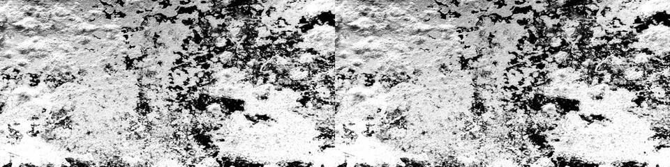 Fototapeta premium Grungy black and white texture of a weathered concrete wall with rough surface and distressed paint pattern isolated on transparent background