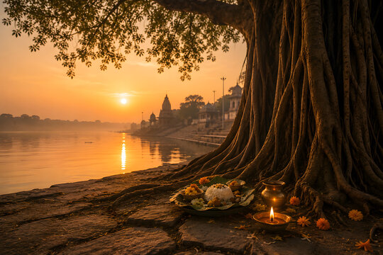     Traditional pitru paksha offerings for ancestral remembrance