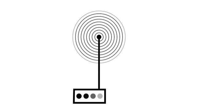 Wireless router icons in a repeating pattern with clear signal waves on a clean background