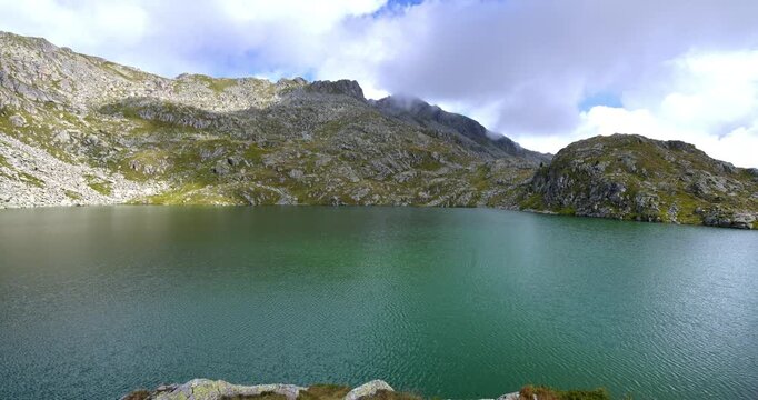 Fantastic Dolomitic lake of Serodoli