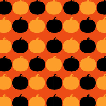 Halloween pumpkin repeat pattern design in vector
