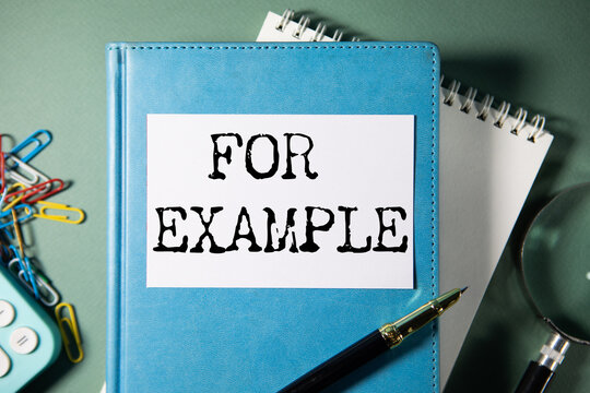 FOR EXAMPLE text on paper