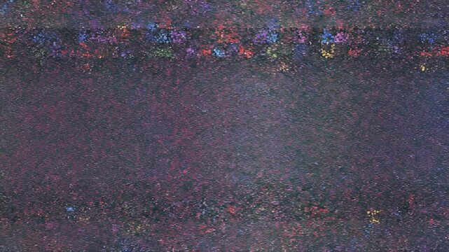 Colorful Pixel Blocks Melting Into Digital Noise Background

