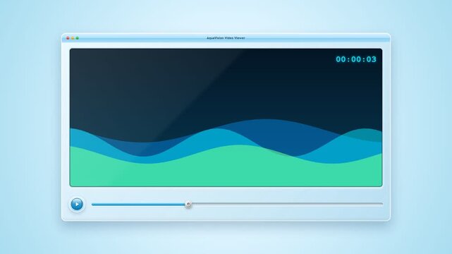 Abstract Aero Frutiger Aero Aesthetic Media Player Interface Animation