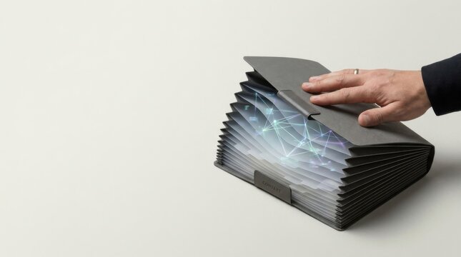 Person holding a stack of books visualizing ai context compression and information retention for structured memory