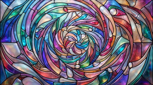 Multicolor jewel spiral tessellar